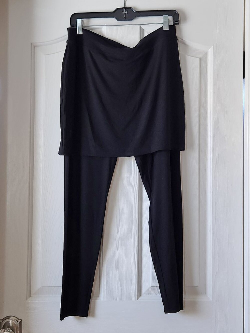 Eileen Fisher Skirted Ankle Legging Black Size Petite Large